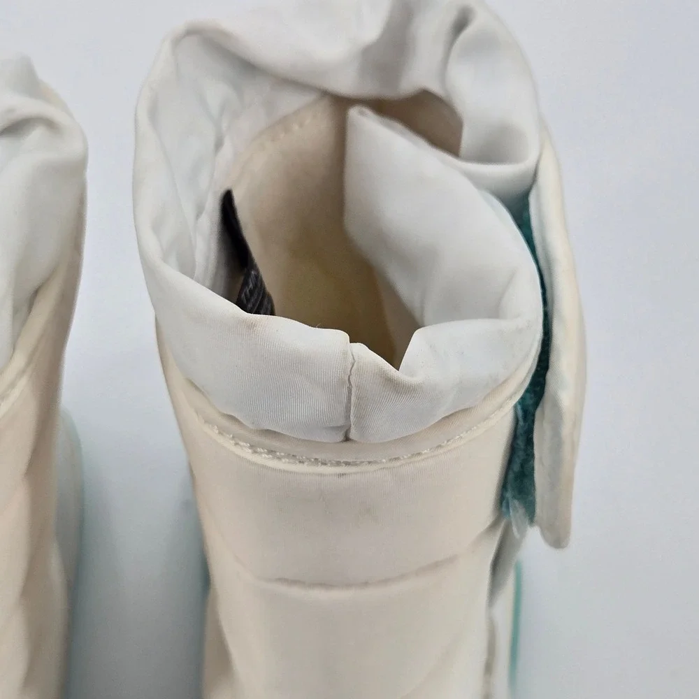Ten Little Kids Puffer Winter Snow Boots White Teal 3M Thinsulate US 7‎ Unisex